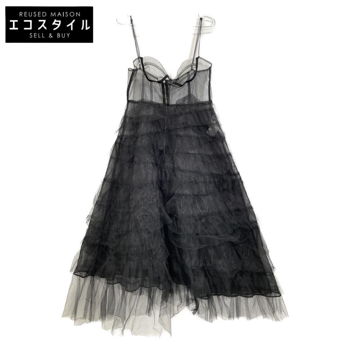 

MAISON SPECIAL Excellent condition 23Stainless Steel 21231265403 sheer mesh tiered tulle dress dress FREE blackUsed