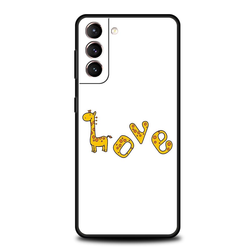 giraffe illustration Phone Case For Samsung Galaxy S25 S24 S23 S22 Ultra S20 S21 FE 5G S10 S9 Plus S10E Soft TPU Cover