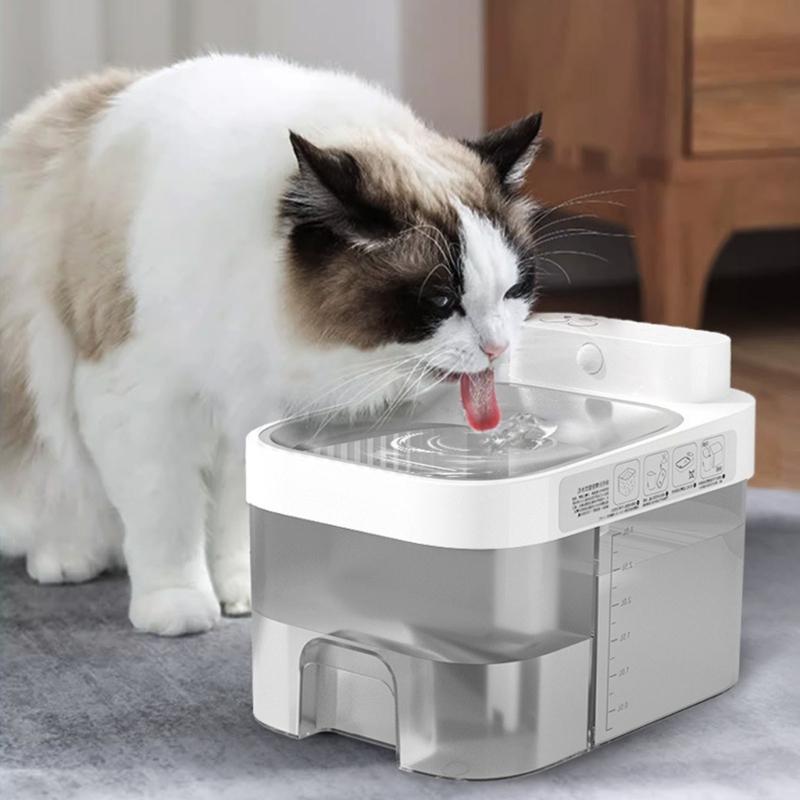 Cat Water Fountain Automatic Water Dispenser Wireless Quiet Two Flow Modes 101Oz Quiet Wireless Cat Intelligent Fountain China Mainland