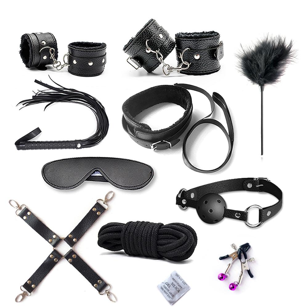 BDSM Bundled Training 10 Piece Set of Husband and Wife Sex Troducts Alternative Adult Bundled Sex Toys Hands and Feet Bound
