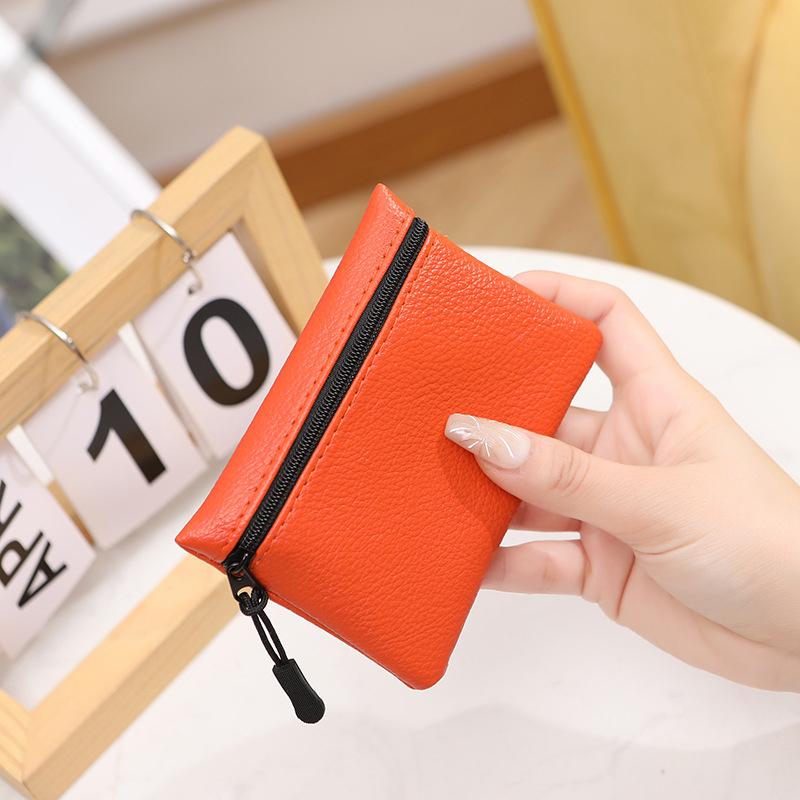 1Pc Mini Coin Bag Pouch Coin Purse Ladies Zipper Wallets Small Women Business Card Holder PU