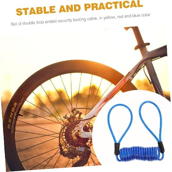 3 Stück Erinnerungskabel Alarmschloss für Motorrad Diebstahlschutz Feder Erinnerungskabel Bremsscheibenschloss Motorrad Kabelschloss Selbstaufrollendes Kabel Sicherheitsdraht Bremsscheibenschloss