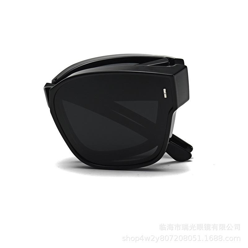 Folding glasses sunglasses men's trendy clips polarized light UV protection men's drivers driving sunglasses women