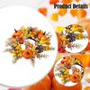 Candle Ring Artificial Wreath Pumpkin Autumn for Tabletop Dining Room