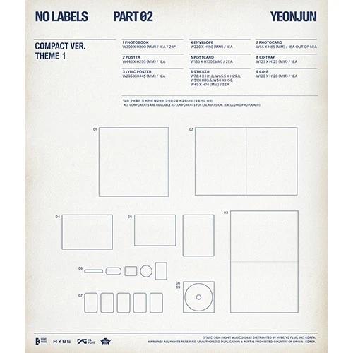 VORBESTELLUNG TXT YEONJUN NO LABELS TEIL 02 2. Mini-Album KOMPAKT-Version VERSiegelte CD
