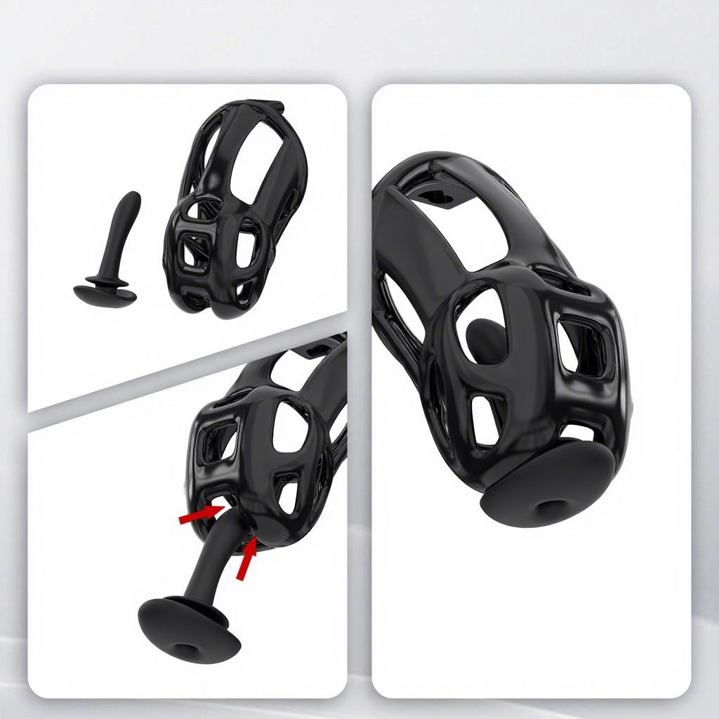Male Chastity Device Plastic Bondage Cage Adjustable Chastity Belt 3d Printed Design Invisible Lock with Key Rings Wearable