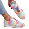 2025 New Spring Flat Bottom Rainbow Color Women Casual Breathable Sneakers Comfort Women Loafer Women Vulcanized Shoes