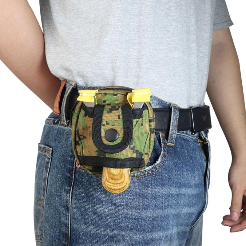 Tactic Sling Shoot Bag Sling Shoot Balls Pouch Waist Bag Compact Belt Pouch Sling Shoot Holder for Outdoor Hunting Sport