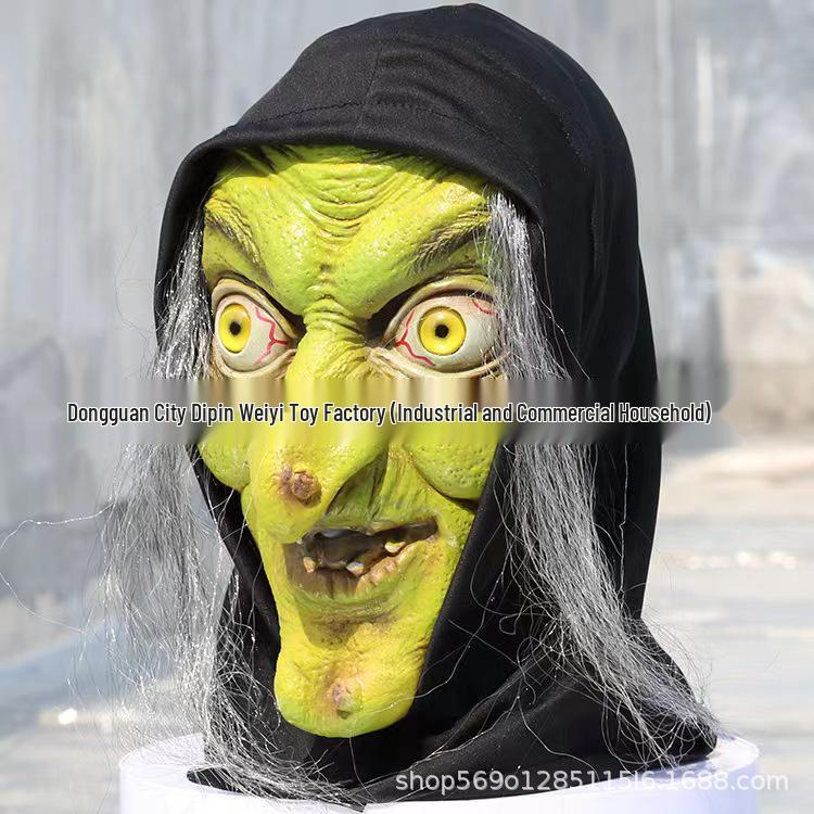 Smal Leende Vit Spöke Halloween Mask Kostym Rekvisita