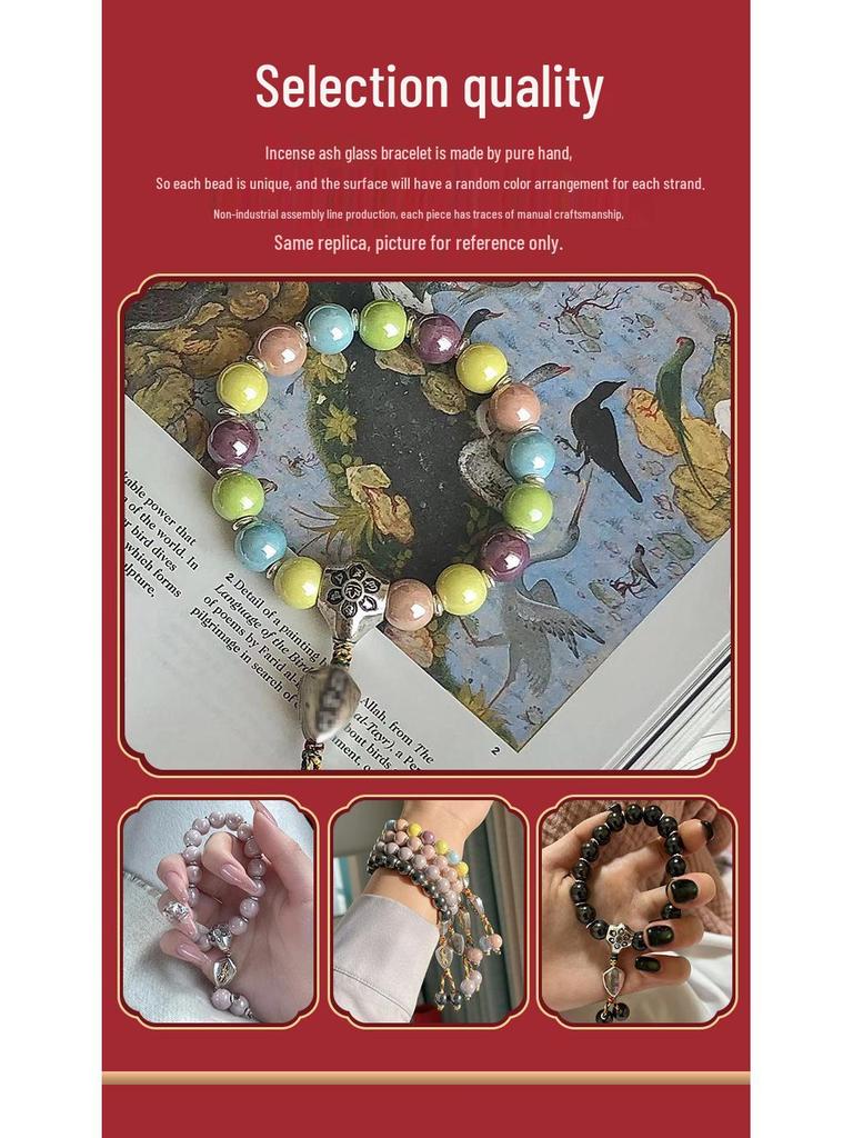 Porcelain Glazed Bracelet In Macaron Grey - Unisex Bangle In Cai Wenjing Style for Couples