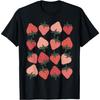 Strawberry Pattern Fruitarian Berry Strawberries Fruit Lover T-Shirt