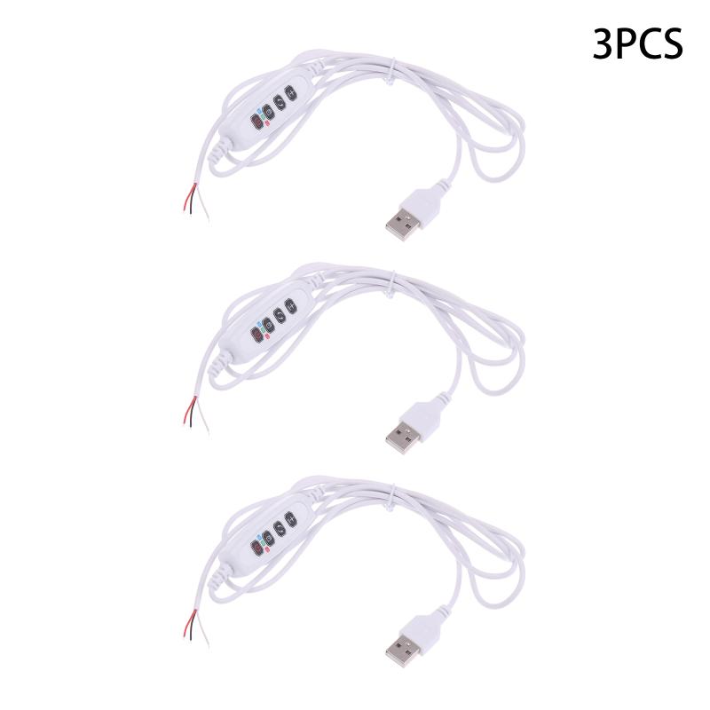 1/3/5Pcs Dc 5V Usb Clamp Plant Light Timing Control Cable Switch Line Plant Growth Light Live Broadcast Fill Light Control Wire