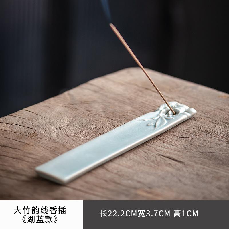 Creative Plum Blossom Ceramic Thread Incense Holder Agarwood Sandalwood Burner Zen Long Censer Burner Desktop Decoration Crafts