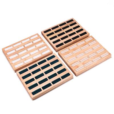 Solid Wood Jewelry Display Tray Ring Earrings Plate Earing Card Jewelry Counter Display Props Rack Jewelry Boxes and Packaging