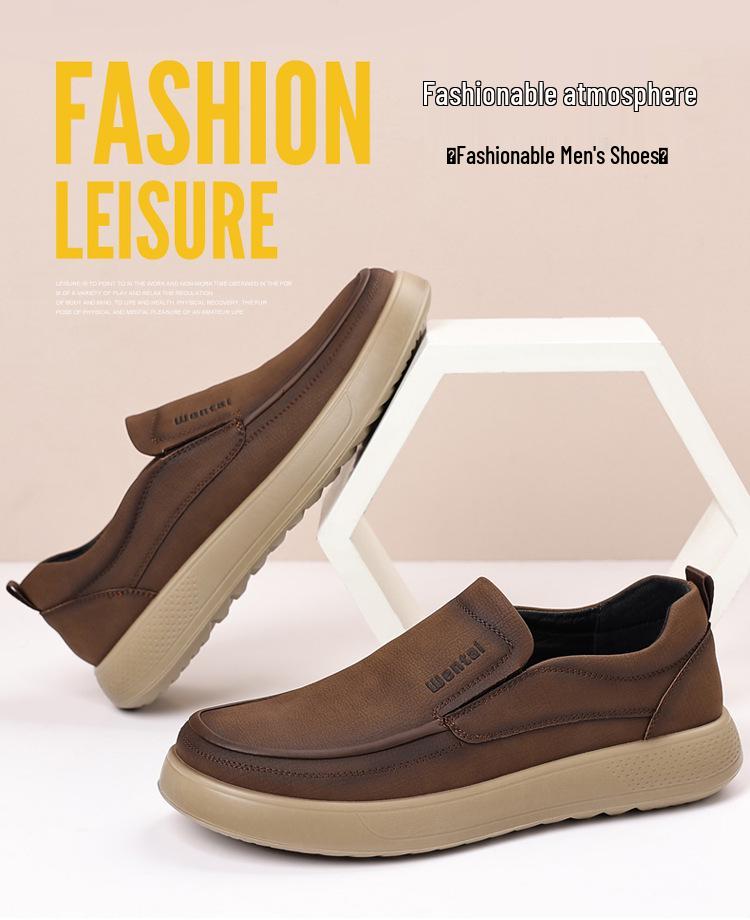 Herren 2025 Herbst Freizeit Skate Schuhe, Bequeme & Atmungsaktive Slipper Loafer