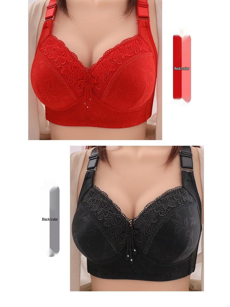 Wire-Free Uplift Bra: Anti-Spillage Minimizer for Large Busts - Comfortable Side Support for Autumn/Winter