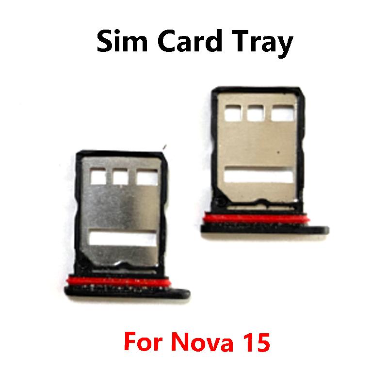 For Huawei nova 15 SIM Card Tray Reader Holder Adapter Slot Socket Repair Parts чёрный