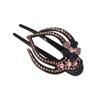 Women Hairpins Flexible Styling Tool Hollow Claws Heart  Flower Acrylic Rhinestone Hair Clip