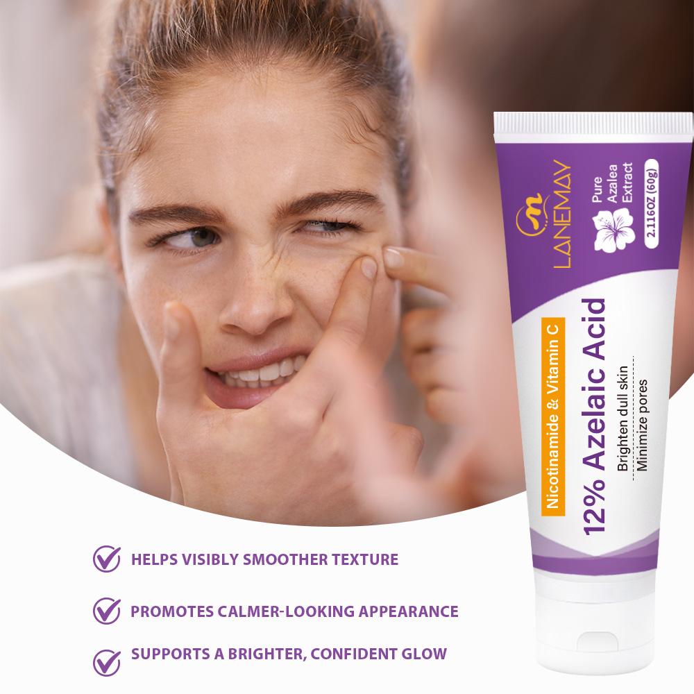 Azelaic Acid Cream-Brighten Dull Skin-Minimizze Pores-Suitable For Dry And All Skin Types, 60ml