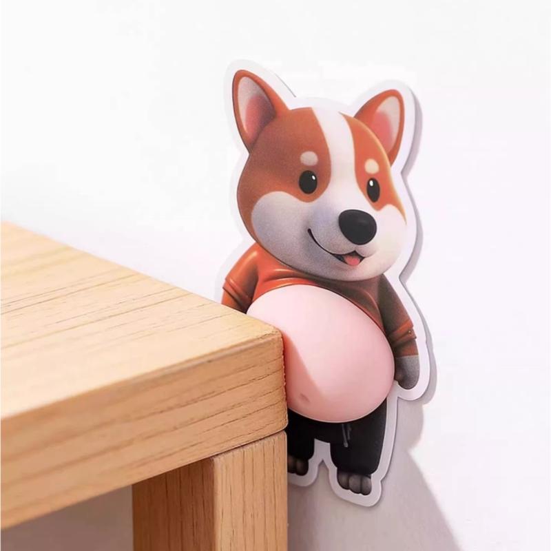 Cute Puppy 3D Belly Puffy Stickers DIY Soft Belly Squeezable Kitty Stickers Phone Case Decoration Children's Toy Birthday Gift