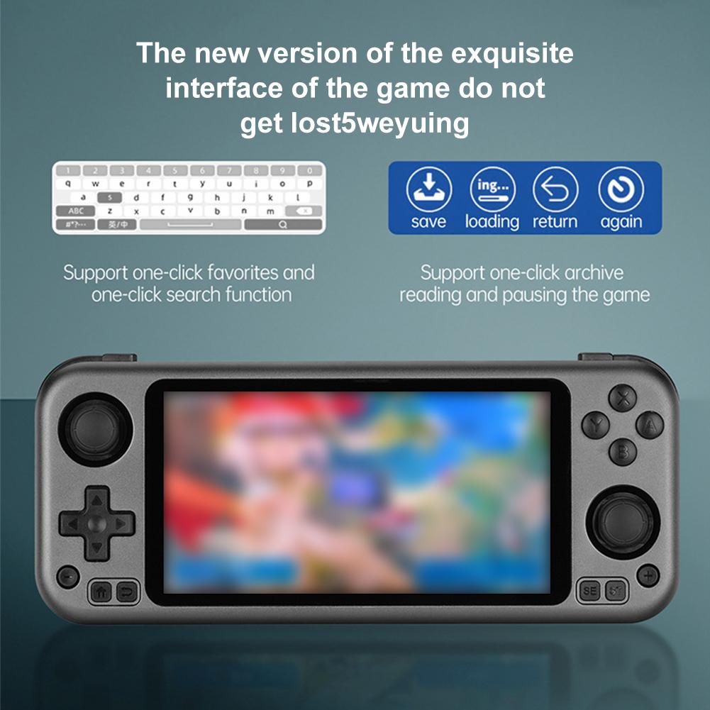RK3566 Handheld Game Console 5inch IPS 100Hz Screen Pocket Game Machine Cortex-A55 Retro Game Player Gifts for Kids Adults