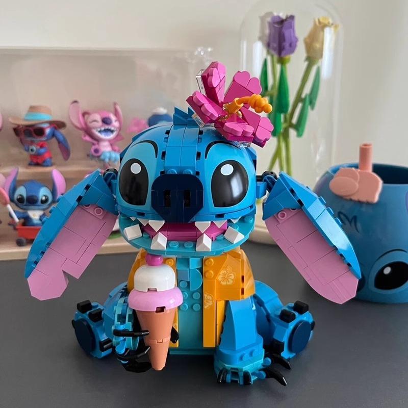 Lilo & Stitch Building Blocks Set Large Bricks With Moving Ears Kids Diy Assembly Toy Birthday Gift For Boys Girls