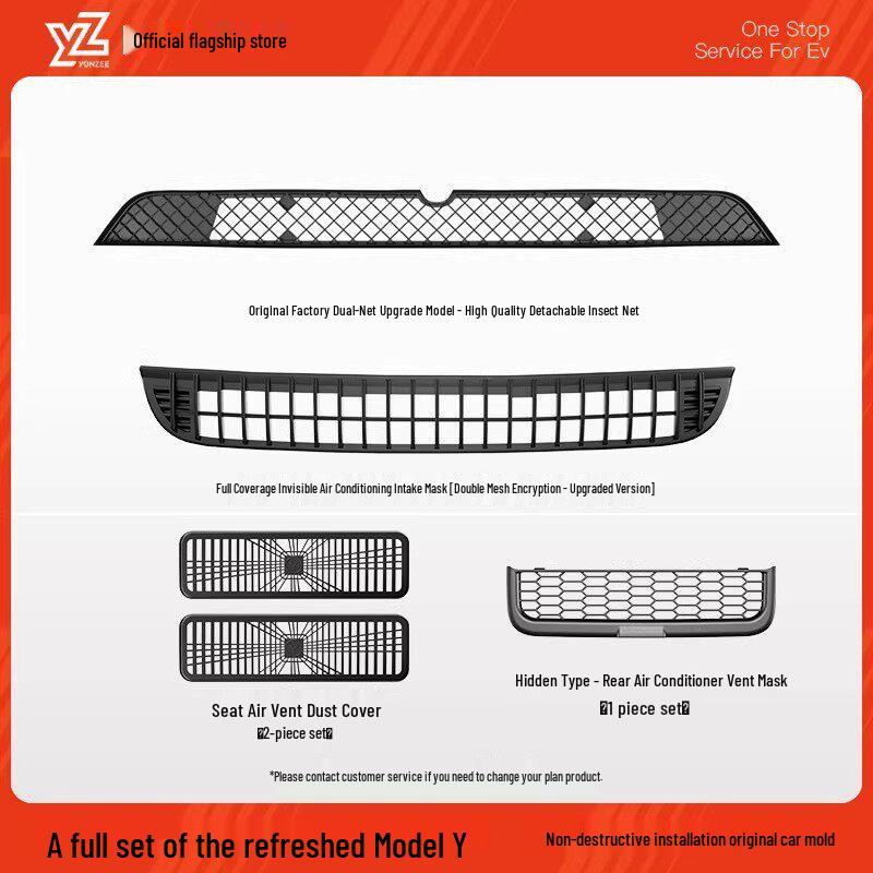 Insect-Resistant Air Inlet Grille Protector for 2023 Tesla Model Y / 6-Seater YL / Model 3
