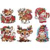 6Pcs Acrylic Gnomes Fridge Stickers Diamond Painting Refrigerator Magnet Diamond Painting Fridge Magnet for Car Mailbox Decor
