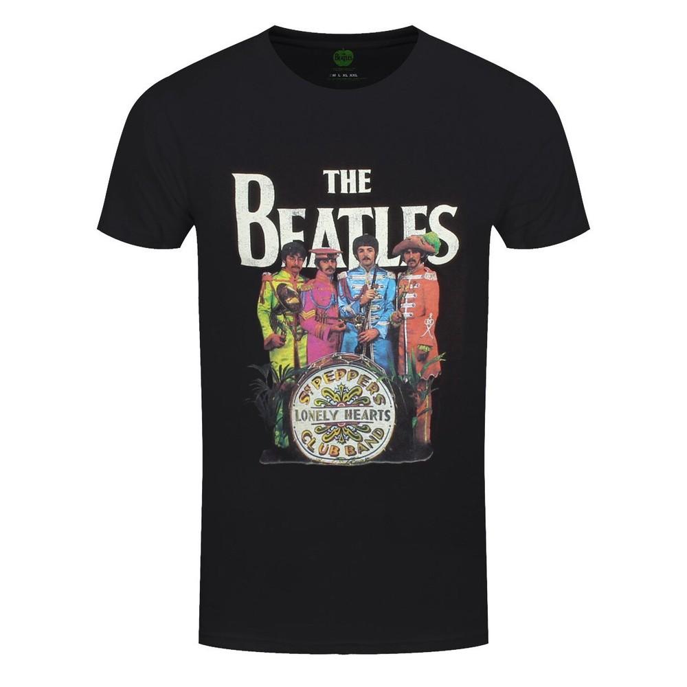 

The Beatles T-Shirt Sgt. Pepper s Lonely Hearts Club Official Band Black New 4XL