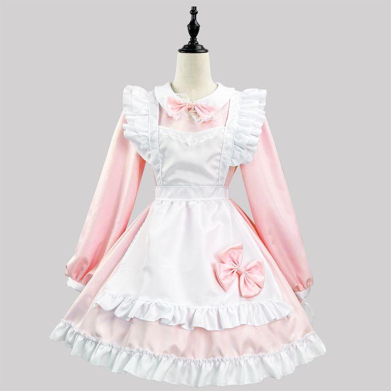 Original Super Cute Japanese-Style Black and White Maid Outfit Cross-Border Long-Sleeve Maid Costume Cosplay Performance Outfit