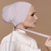 Moteriškas turbanas Artimųjų Rytų vientisos spalvos reguliuojamas plaukų uždangalas galvos skara su elastine juostele maža skrybėlaitė