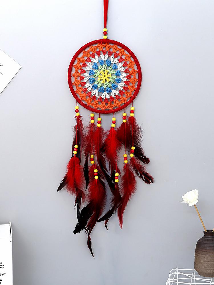 Dream Catcher Office Bedroom Hanging Ornaments Creative Hand-Woven Feather Car Pendant Wall Decor Birthday Gift Home Decoration