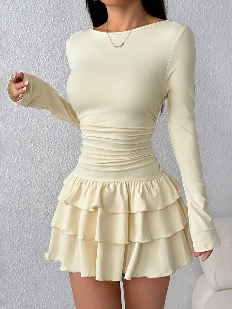 European & American Slimming Women's Long-Sleeve Autumn/Winter Dress