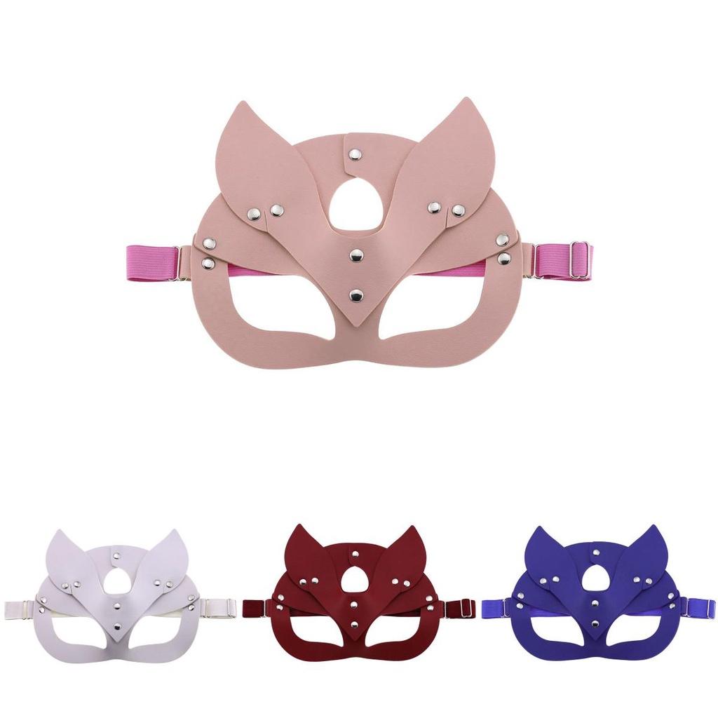 Stilvolle Leder-Fuchsmaske für Männer und Frauen Perfekt für Kostümpartys und Festivals