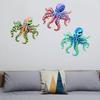 Iron Octopus Wall Decor Artwork for Courtyard Balcony Wall Layouts Landscaping