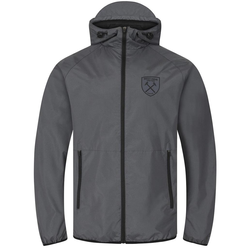 West Ham United FC Mens Crest Peaked Windbreaker