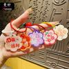 Cute Acrylic Keychain With Plum Blossom Blessings Perfect For Bag Or Car Decoration