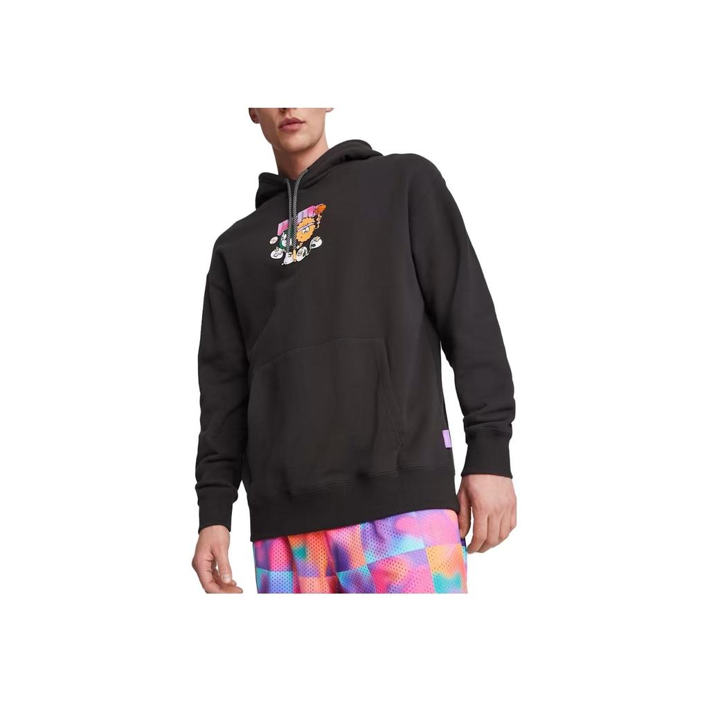 Puma Benjamin Hoodie Cartoon Drawstring Pullover Sweatshirt Men hoodies Black 539822-01