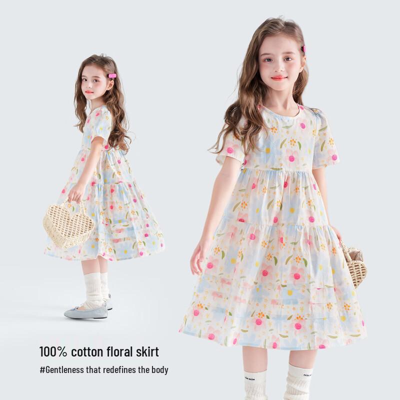 

Платье-принцесса для девочек TuTu Маленький слон, 100% хлопок, с цветочным принтом 130