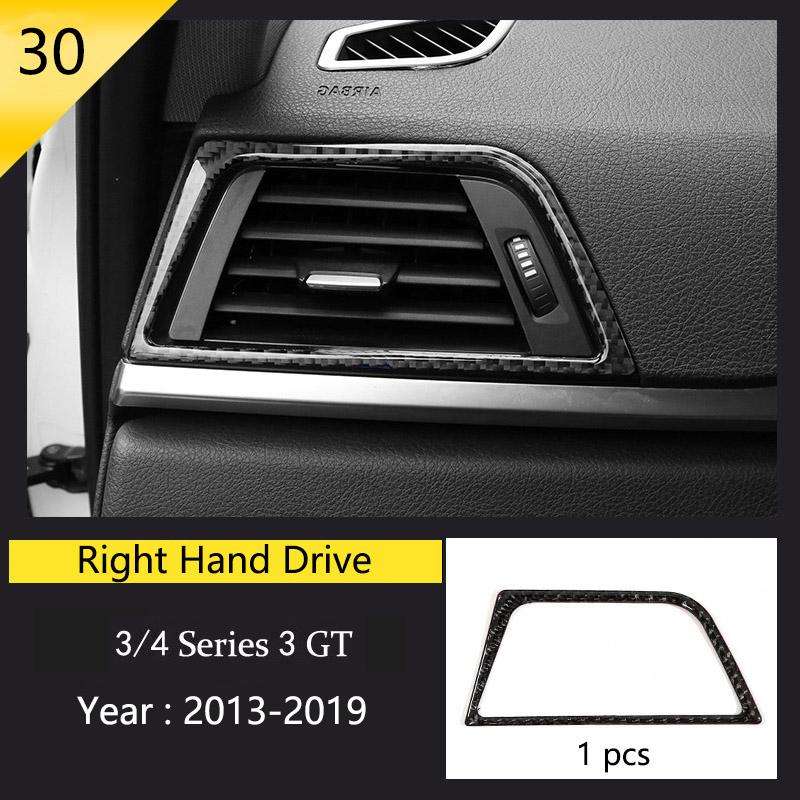 Car Styling Carbon Fiber Interior Button Panel Decoration Cover Trim Sticker Frame For BMW 3 Series F30 3gt F34 F32 Accessories