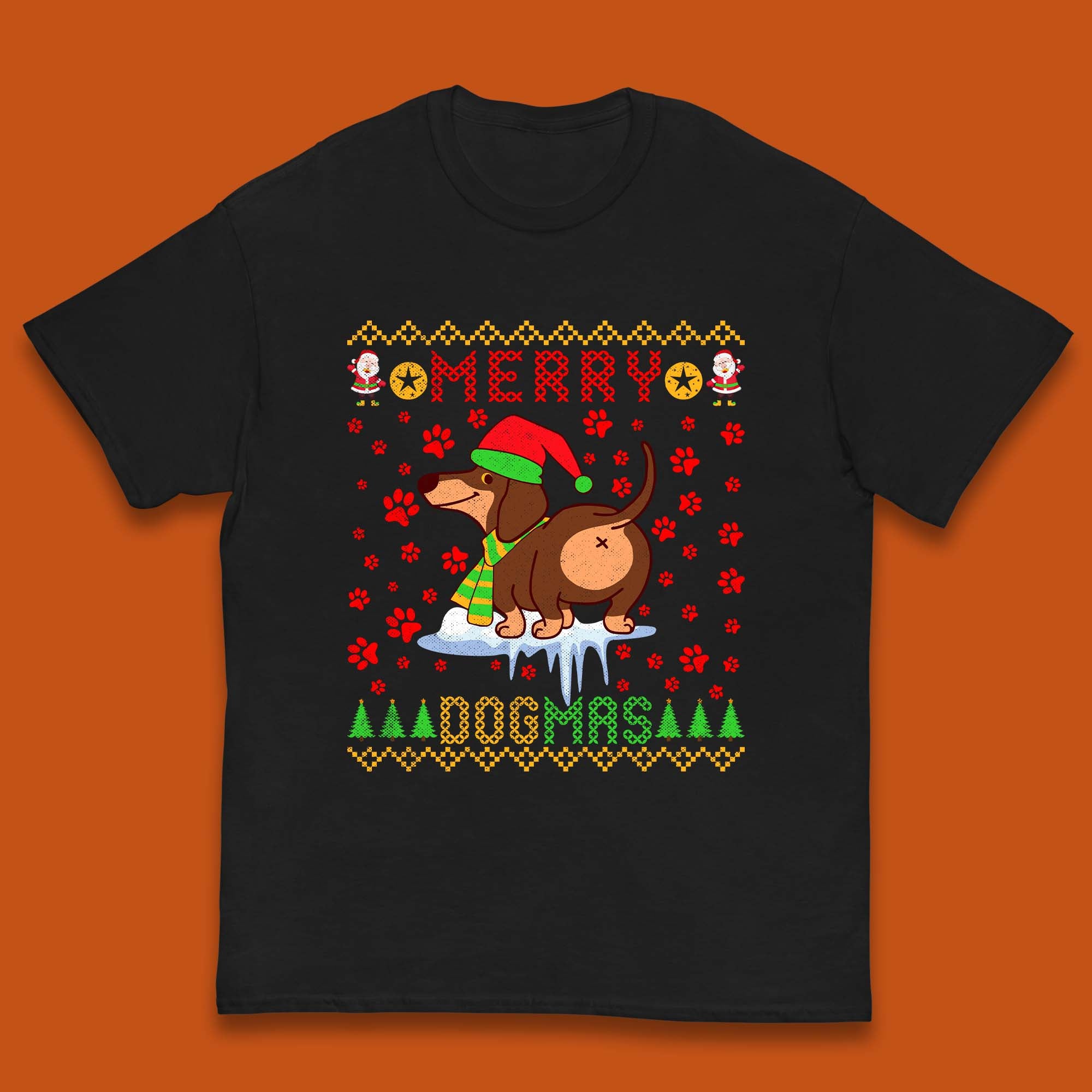 Merry Dogmas Christmas Kids T-Shirt 150