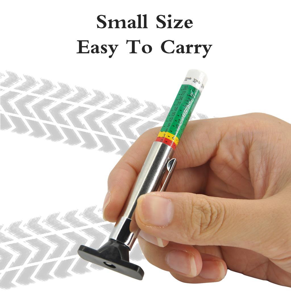 Car Tyre Measuring Pen Coded Tread Depth  Tool Cylindrical 25mm  Detection Gauge Auto Repair  Inspection ComponentsTackle