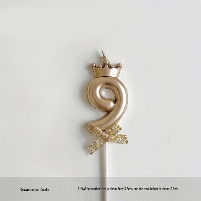 Cute Bowknot Dessert Cake Candle Decoration for Birthday Parties