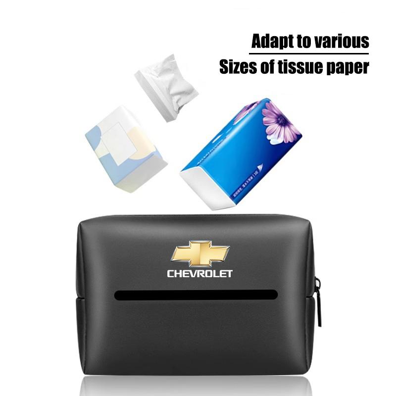 Soft Leather Car Tissue Box Hanging Toilet Paper Bag For Chevrolet Cruze Malibu Colorado Suburban Equinox Blazer Trax Camaro