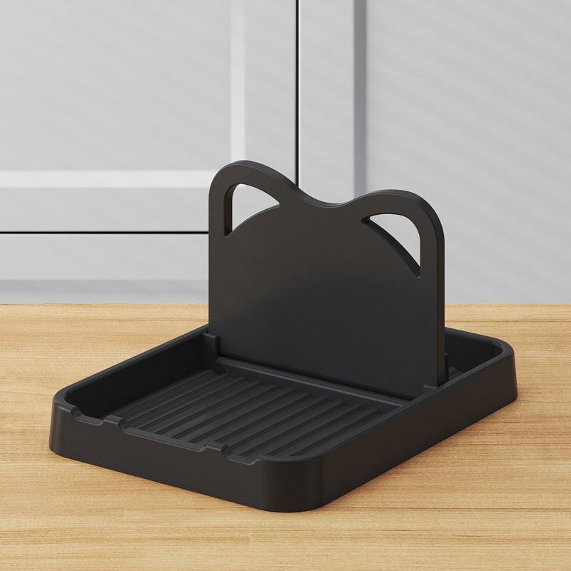 Estante de Almacenamiento Plegable Multifuncional para Tapas de Ollas y Utensilios de Cocina Montado en la Pared