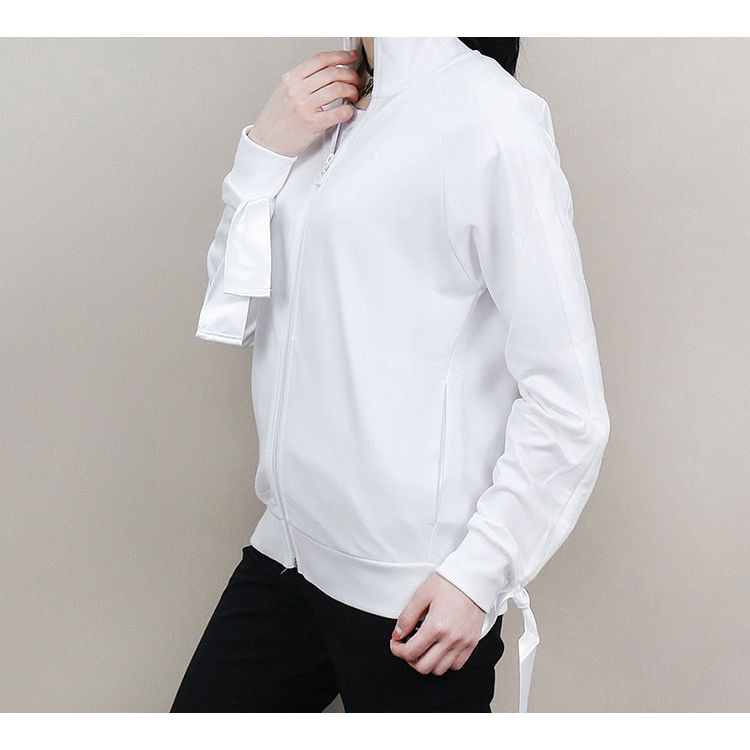Puma High Collar Casual Jacket With Cuff Ties Women Jacket White 850234-02