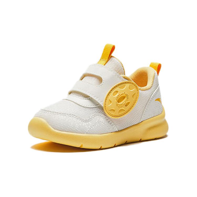 Anta Comfortable Soft Sole Low Top Walking Shoes Baby Shoes White Yellow A22430001-4