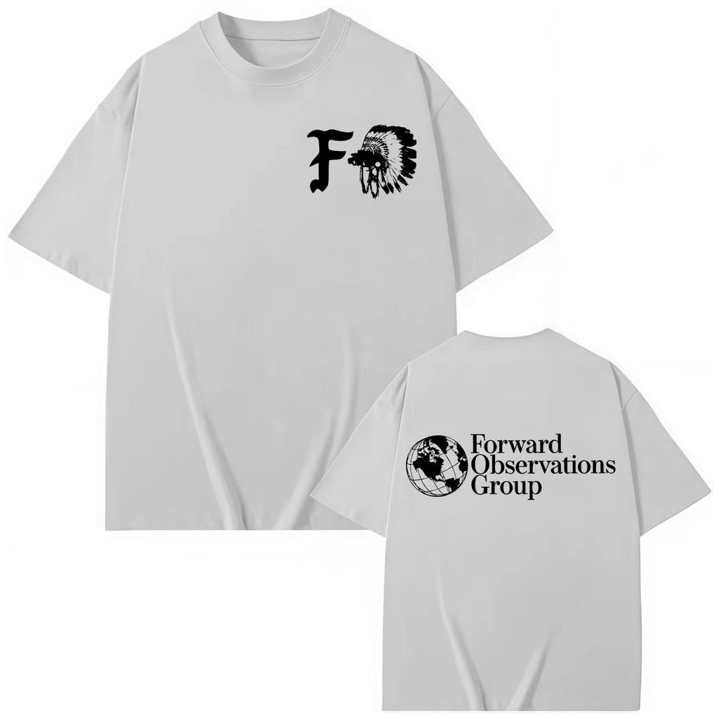 Forward Observations Group Print T Shirt High Street Trend Fashion Short Sleeve Tshirts Men Women Casual Loose Cotton Tshirt