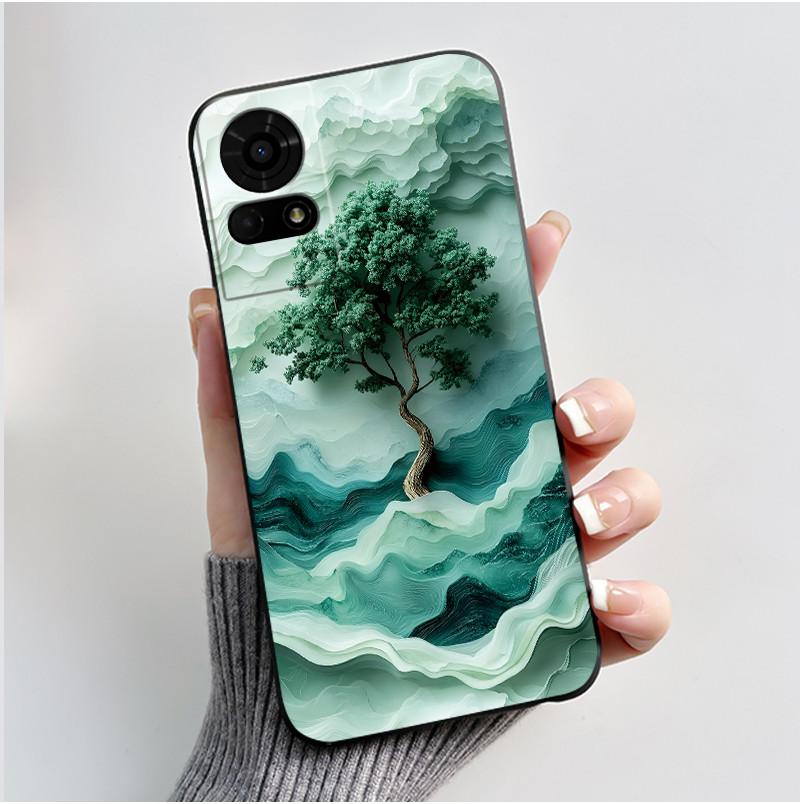 Cute Case For TCL K23 / TCL K24 Funda TCL 50 LE T510SPP Capa Printing Shell Protective Cover Soft Silicone Cartoon Black Casing