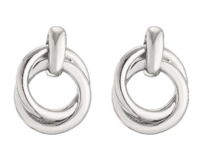 Geometric Twist Retro Circle Earrings - European and American Style